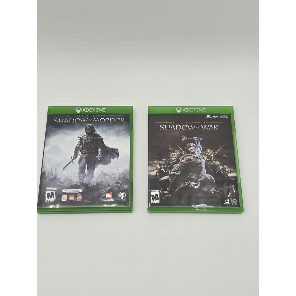 Middle Earth Shadow Of Mordor & Shadow Of War Xbox One Lot Bundle